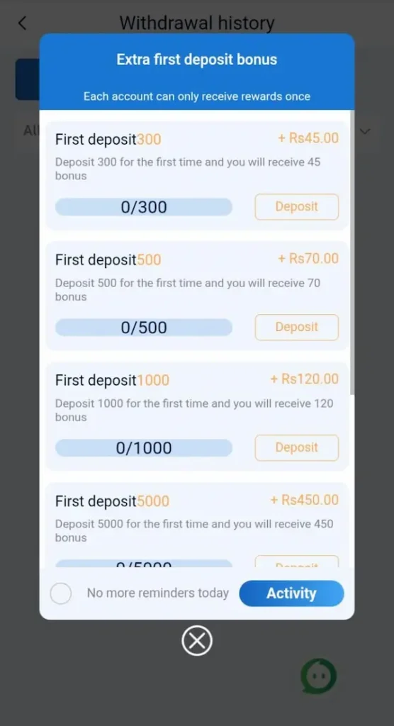 kk eagle deposit reward