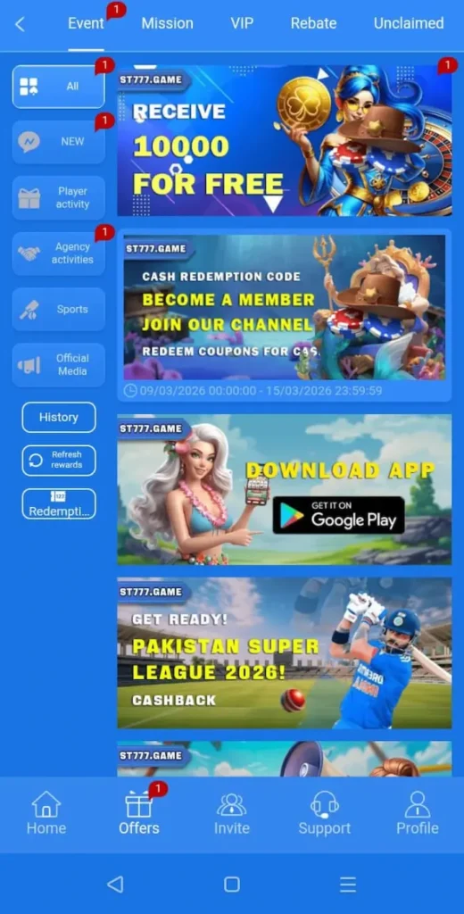 st777 game promotion