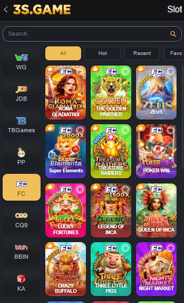 3s app game collection