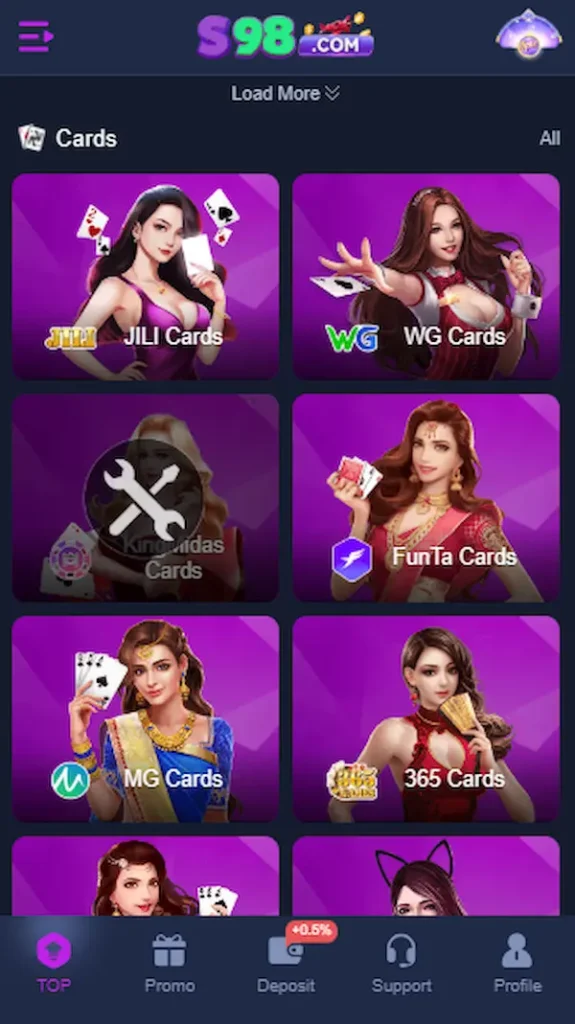 s98 cards game
