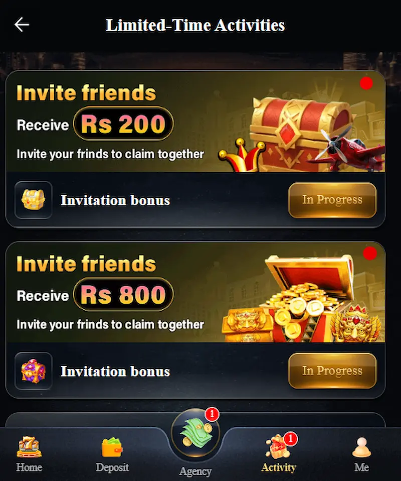 222rs game invitation bonus
